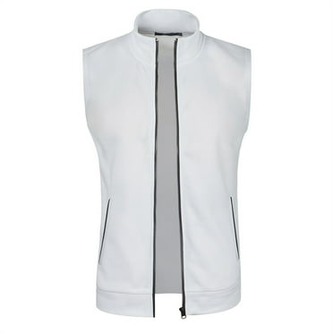 lmcalzta Mens Vest Jackets Sleeveless Zip up Stand Collar Coats with Pockets Fall Winter Casual Outdoor Solid Color Jacket