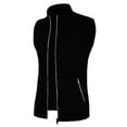 thumbnail image 1 of lmcalzta Mens Vest Jackets Sleeveless Zip up Stand Collar Coats with Pockets Fall Winter Casual Outdoor Solid Color Jacket, 1 of 5
