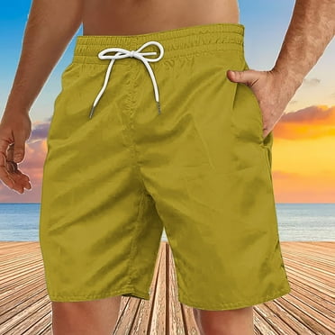 lmcalzta Plus Size Gym Shorts Men Elastic Waist Drawstring Shorts Summer Casual Beach Shorts Wihth Pockets