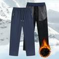 thumbnail image 1 of lmcalzta Plus Size Mens Fleece Lined Sweatpants with Pockets Fall Hiking Workout Casual Thermal Pants(M-5XL), 1 of 7