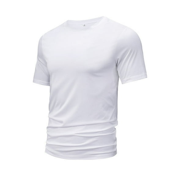 lmcalzta Plus Size Mens Tshirts Crew Neck Short Sleeve Cotton Tshirts Casual Summer T-Shirts Classic Basic Tees