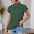 thumbnail image 1 of lmcalzta Plus Size Womens Tops T Shirts Ruffle Short Sleeve Mock Neck Tshirts Summer Causal Comfy Tee Blouses, 1 of 4