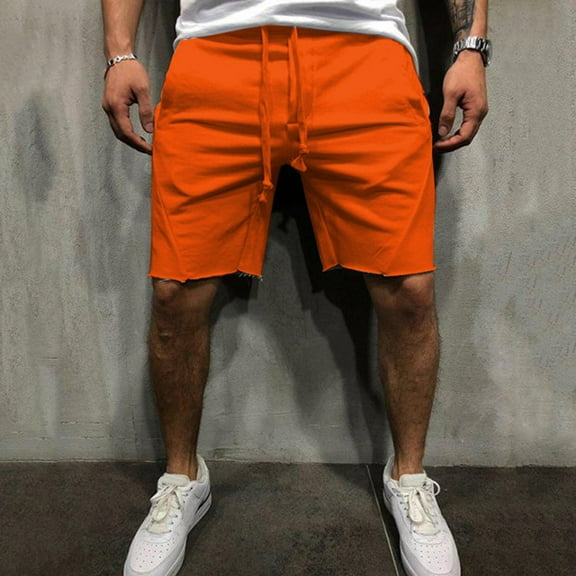 lmcalzta Shorts for Men Linen Cotton Regular Fitting Lightweight Shorts with Pockets Summer Casual Solid Beach Shorts