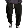 thumbnail image 1 of lmcalzta Sweatpants For Men Joggers Fleece Lined Drawstring Elastic Waisted Stretch Pants With Pockets Casual Athletic Trousers, 1 of 5