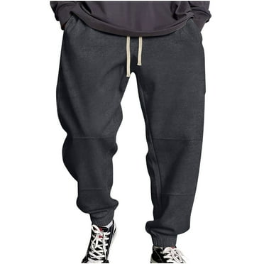 lmcalzta Sweatpants For Men Joggers Fleece Lined Drawstring Elastic Waisted Stretch Pants With Pockets Casual Athletic Trousers