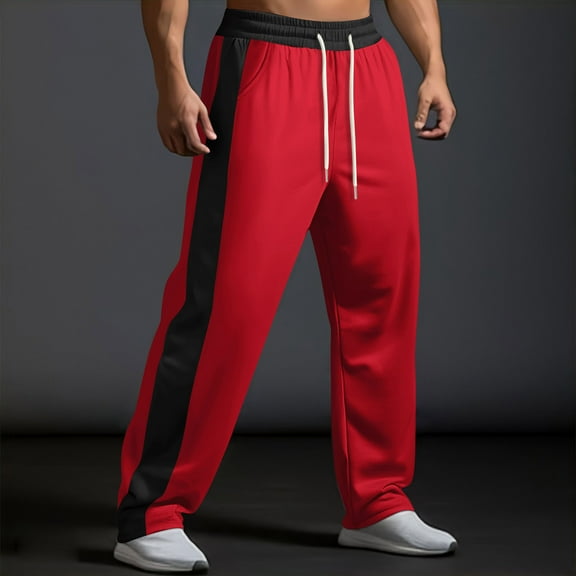 lmcalzta Sweatpants for Men Drawstring Elastic Waist Cotton Fleece Athletic Running Gym Workout Pants with Pockets(S-3XL)