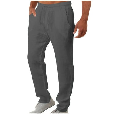 lmcalzta Sweatpants for Mens Drawstring Casual Joggers with Pockets Athletic Basic Running Workout Trousers