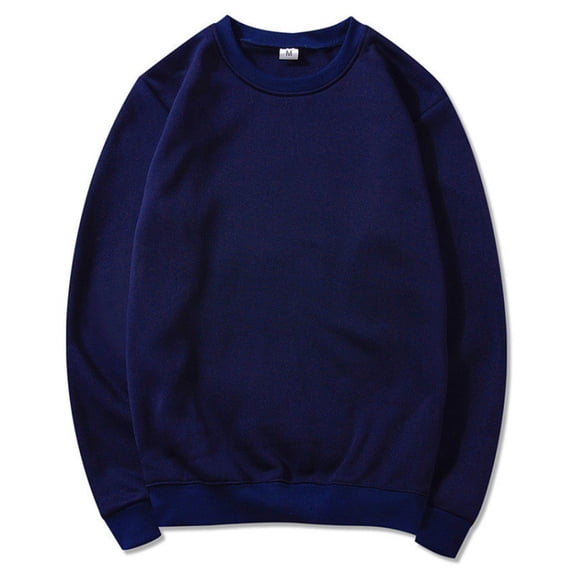 lmcalzta Sweatshirts for Men Crew Neck Lightweight Gym Workout Pullover Fall Winter Solid Color Casual Loose Basic Athletic Sweatshirt