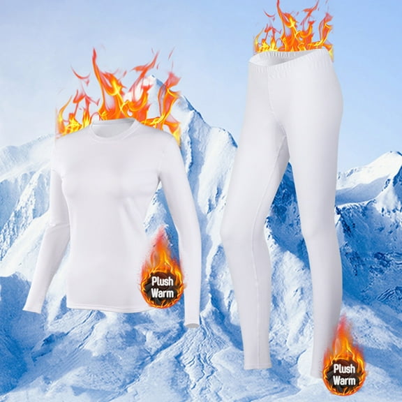 lmcalzta Thermal Underwear for Women Base Layer Cold Weather Thermal Set Long Johns Women Thermal Set
