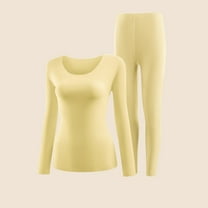 lmcalzta Thermal Underwear for Women Long Johns Fleece Lined Tops and Leggings for Cold Weather