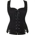 lmcalzta Vintage Vest for Women Tight Drawstring Tie up Fashion Tank