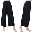 thumbnail image 1 of lmcalzta Wide Leg Pants for Women Elastic Waisted Comfy Loose Yoga Pants Solid Color Dance Workout Trousers, 1 of 9