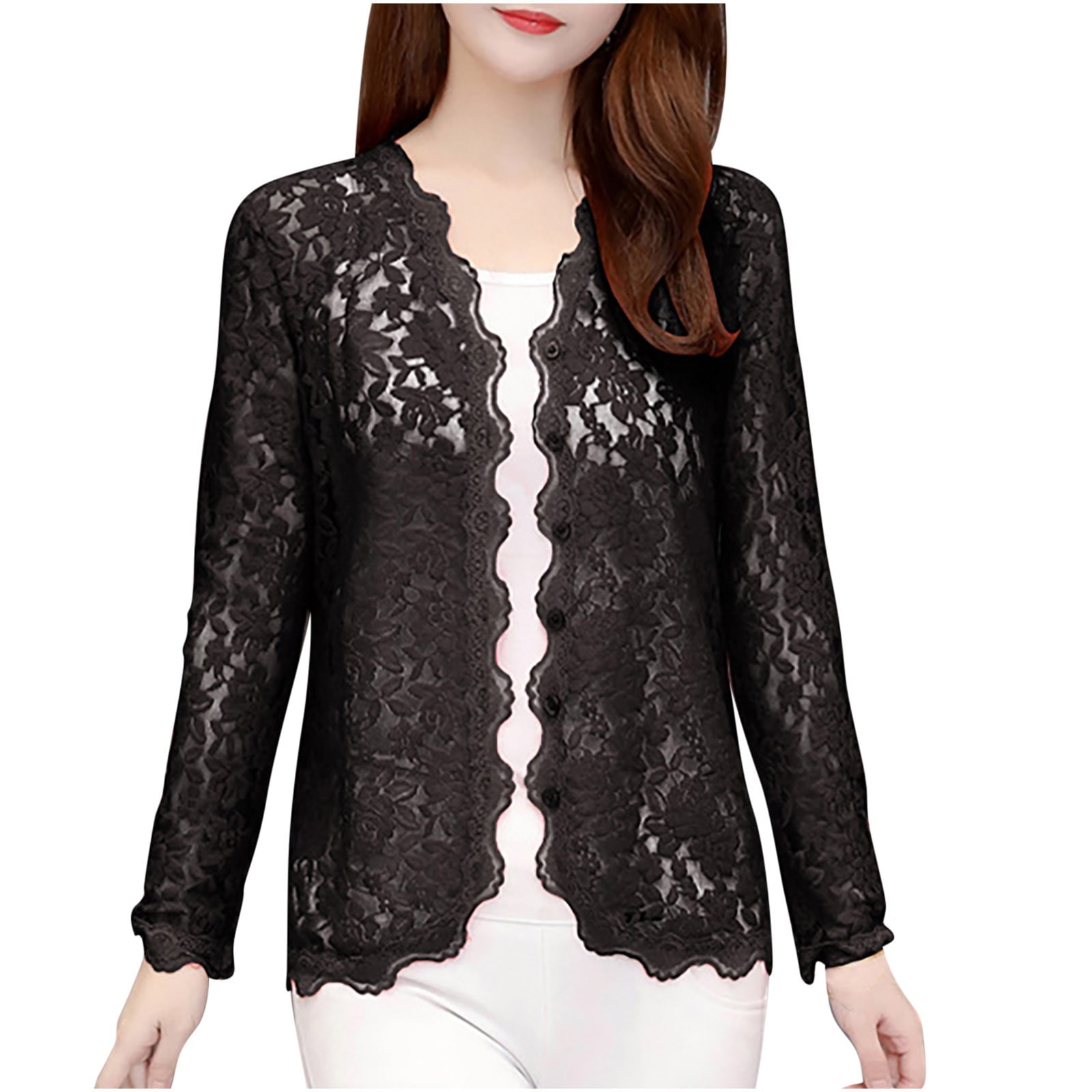 Plus Size Button Down Longline Cardigan