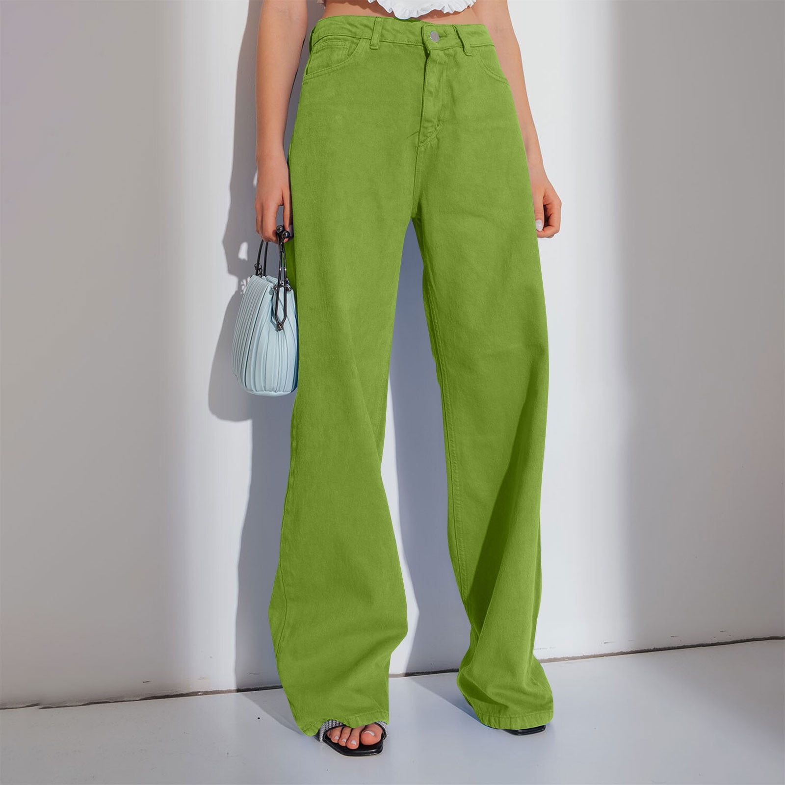 FARYSAYS Women's Boho Summer Jeans, High Waisted Wide Leg