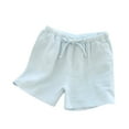 thumbnail image 1 of lmcalzta Womens Beach Shorts Casual Loose Summer Comfy Pants with Pockets Drawstring Lightweight Cotton Trousers, 1 of 5