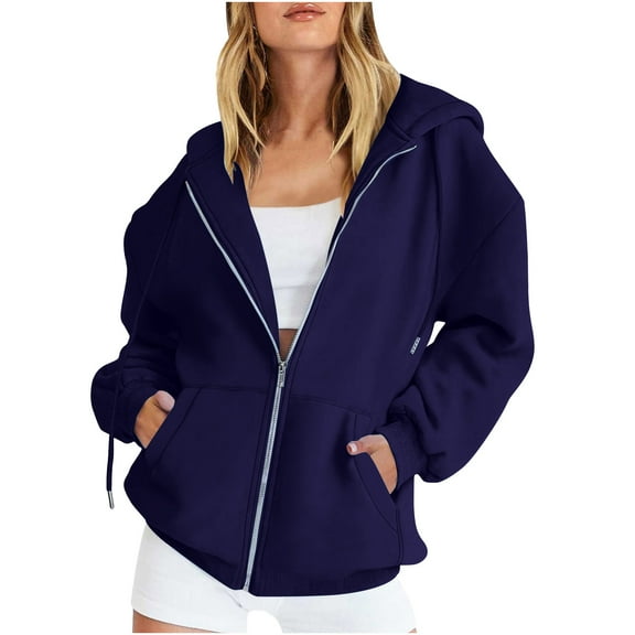 lmcalzta Womens Fleece Zip up Hoodie (S-5XL) Sweatshirts for Women Athletic Gym Workout Running Jacket(S-5XL)