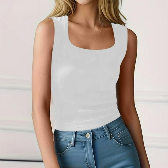 lmcalzta Womens Linen Tank Tops Summer V Neck Loose Fitted Flowy Tank Tops Casual Vacation Tee Shirt Tank