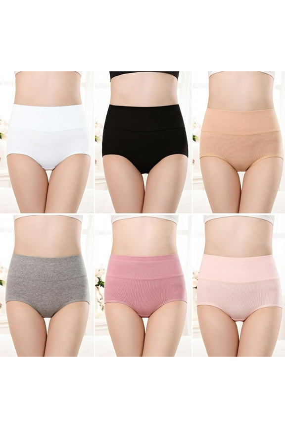Womens Seamless Underwear No Show Stretch Bikini Panties Silky Invisibles High Waisted Briefs 6 Pack(M-4XL)