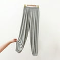 thumbnail image 1 of lmcalzta Womens Summer Pajamas Pants Lightweight Loose Stretch Lounge Joggers Homewear Elastic Waist Trousers, 1 of 3