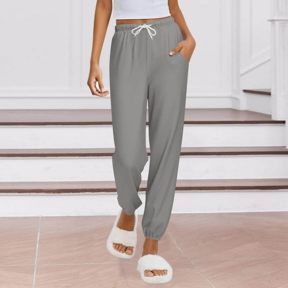 lmcalzta Womens Sweatpants Lounge Joggers Athletic Yoga Pants with Pockets Lightweight Drawstring
