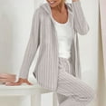 thumbnail image 1 of lmcalzta Womens Two Piece Sets Ribbed Knit Loungewear Zip up Hoodie and Pants Casual Outfits, 1 of 8