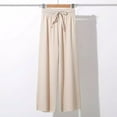 thumbnail image 1 of lmcalzta Womens Wide Leg Pants Drawstring Elastic Waisted Loose Casual Solid Color Knitted Trousers with Pockets, 1 of 6