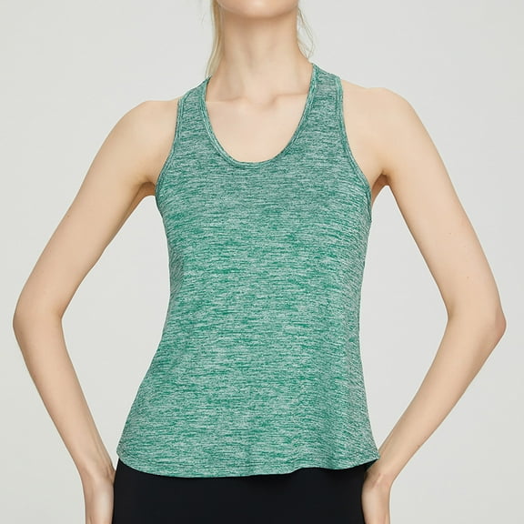 lmcalzta Womens Workout Tank Tops Crewneck Gym Athletic Quick Dry Tank Tops Summer Comfy Soft Basic Sports T Shirt