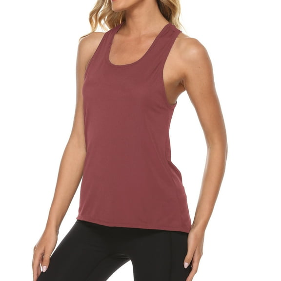 lmcalzta Womens Workout Tank Tops Summer Quick Dry Stretchy T Shirt Summer Gym Athletic Running Tennis Tank Tops