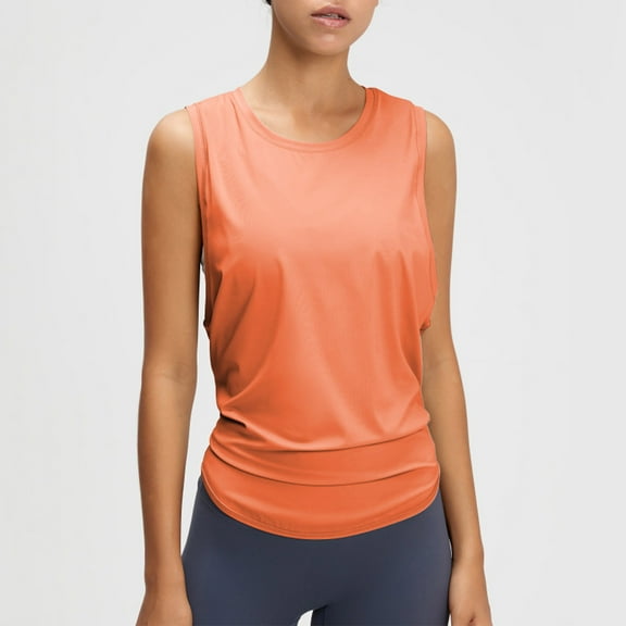 lmcalzta Womens Workout Tank Tops Yoga Quick Dry Gym Athletic Tennis Running Lightweight Sleeveless Tee Shirts