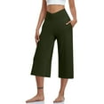 thumbnail image 1 of lmcalzta Yoga Pants Women Capris High Waisted Straight Leg Pants with Pockets Hiking Joggers Trousers, 1 of 7