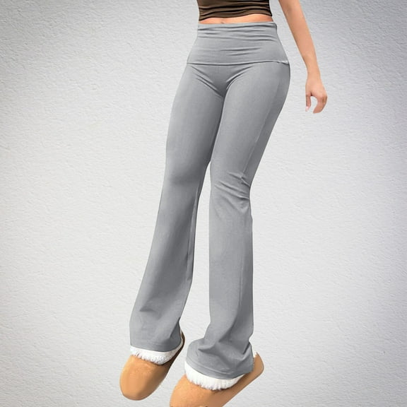 lmcalzta Yoga Pants for Women Elastic High Waist Leggings Summer Workout Gym Athletic Running Trousers