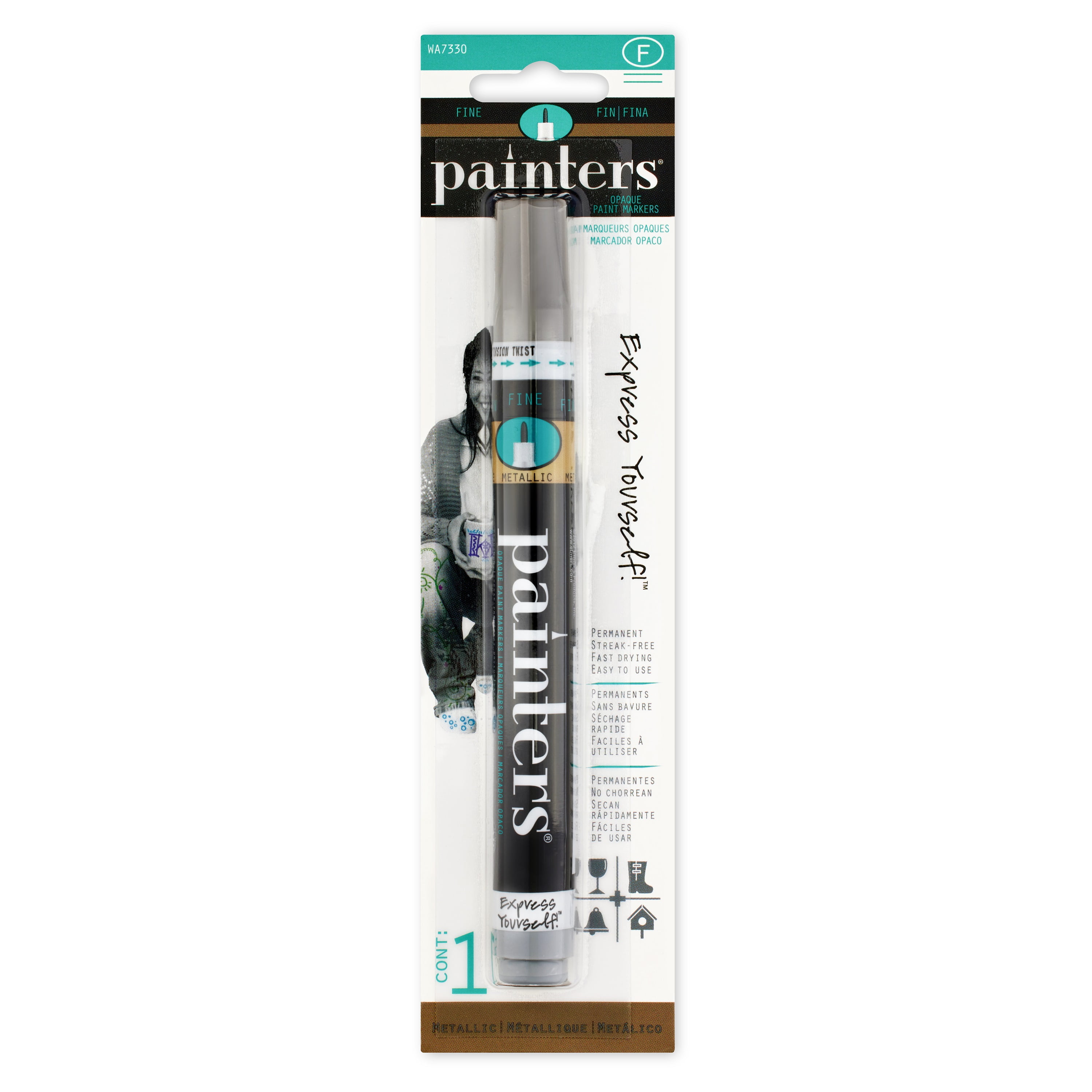 lmer's Painters Opaque Paint Marker, Fine Point, Silver