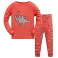 thumbnail image 1 of lnmuld 2 Piece Pajamas for Kids Dinosaur Themed Long Sleeve Two Piece Sleepwear Set for Toddler and Baby Boys Comfortable Pajama Outfits Size:2-3 Years, 1 of 5