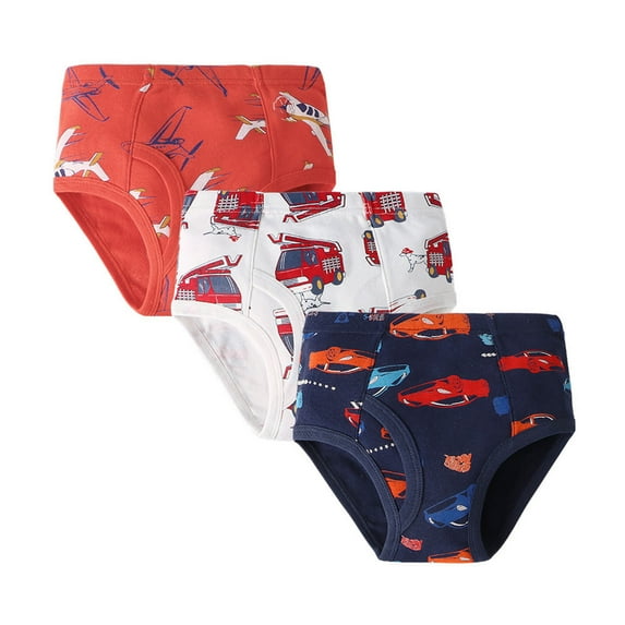 lnmuld 3PCS Boys Cotton Boxer Briefs Dinosaur Cartoon Briefs Underwear Soft Comfort Kids Multipack Design Size:150