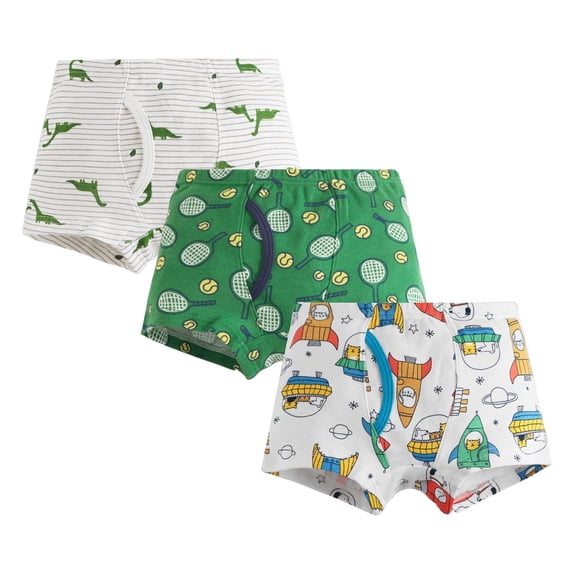 lnmuld 3PCS Boys Soft Underwear Multipack with Adorable Cartoon Character Designs for All Day Playful Comfort Size:7-8 Years