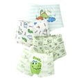 thumbnail image 1 of lnmuld 4PCS Boys Cotton Boxer Briefs Underwear Set Soft Cartoon Printed Briefs Comfortable Kids Toddler Trunks -Pack Size:2-3 Years, 1 of 2