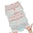 thumbnail image 1 of lnmuld 4PCS Girls Cotton Boxer Briefs Soft Breathable Underwear Comfortable Everyday Panties for Toddler Kids Loose Fit Summer Shorts Size:6-7 Years, 1 of 3