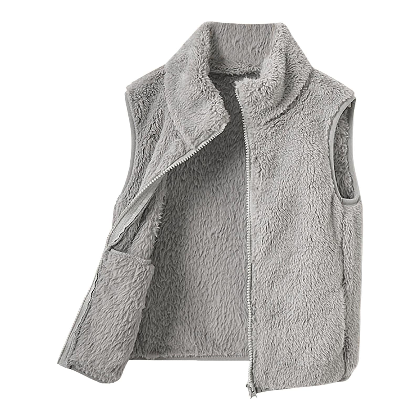 Kids Fleece Vest Jacket - Sleeveless Fuzzy Coat With Pocket For Baby Girls & Boys, Warm Toddler Outerwear