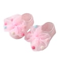 thumbnail image 1 of lnmuld Baby Socks Soft Sole Baby Shoes for Toddlers and Kids Non- Floor Socks with Adorable Bowknot Design Comfortable Footwear for Indoor Play Size:12-24 Months, 1 of 7