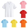 thumbnail image 1 of lnmuld Back to School Boys Girls Unisex Short Sleeve Solid Two Button Reinforced Placket Pique Polo Shirts Breathable Summer School Uniform Tops Size:11-12 Years, 1 of 3