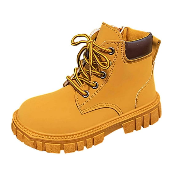 lnmuld Boots for Girls Stylish Girls Ankle Boots for Autumn Winter Season Durable Work Booties Casual Kids Footwear Comfortable Childrens Daily Shoes