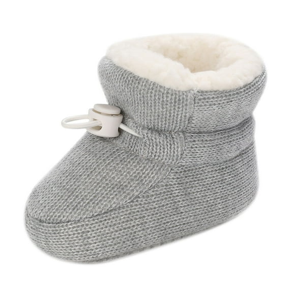 lnmuld Boots for Boy Girls Fashion Knitted Winter Boots for Toddlers and Little Girls Soft Warm -Walking Footwear Size:12-18 Months