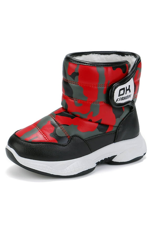 Boots for Girls Stylish Kids Winter Boots for Girls and Boys with Cozy Padded Insulation and Durable Non- Sole Design Size:3.5