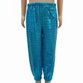 thumbnail image 1 of lnmuld Boys Casual Jogger Pants Elastic Waist Tapered Cuff Holographic Heart Print Kids Daily Wear Bottoms Size:14-15 Years, 1 of 4