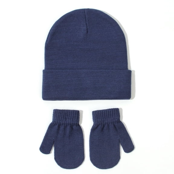 Inmuld Kids European Style Knitted Wool Winter Hat & Glove Set Size 2-5 Years
