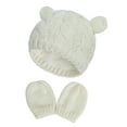 thumbnail image 1 of lnmuld Boys Girls Winter Gloves Knit Hat and Mittens Set with Adorable Ear Winter Warmth Size:3-18 Months, 1 of 9