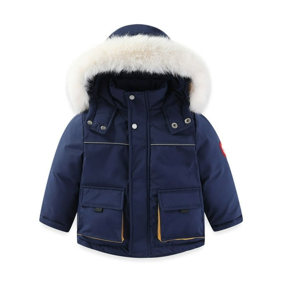 lnmuld Boys Insulated Winter Snowsuit with Hooded Zipper Jacket and Pants Set for Cold Weather Outdoor Play Size:3-4 Years