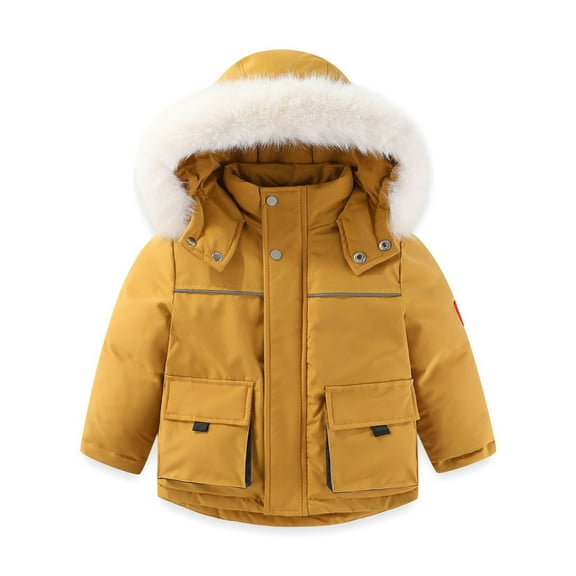 lnmuld Boys Insulated Winter Snowsuit with Hooded Zipper Jacket and Pants Set for Cold Weather Outdoor Play Size:4-5 Years