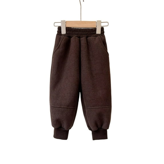 lnmuld Boys Snow Pants Soft Jogger Pants Comfortable Elastic Trousers for Play and Casual Wear with Cozy Warm Fabric Size:8-10 Years
