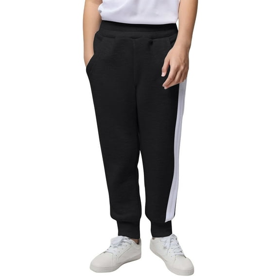 lnmuld Boys Sweatpants Boys Lined Jogger Pants with Elastic Waist Athletic Casual Long Sweatpants for Kids Fall Winter Workout Comfort Size:5-6 Years